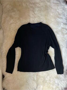 James perse black long sleeve men’s linen blend shirt